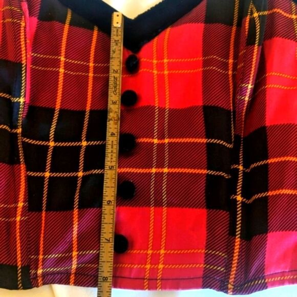 Vintage Victoria's Secret Plaid 100% Silk Bustier - Picture 12 of 14